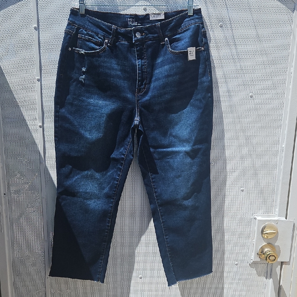 Time and Tru High Rise Dark Blue Jeans
